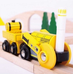 Bigjigs Originální dřevěná lokomotiva - Rocket