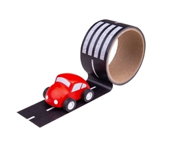 Bigjigs Toys Lepící silniční páska s autíčkem