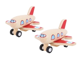 Bigjigs Toys Dřevěné natahovací letadlo 