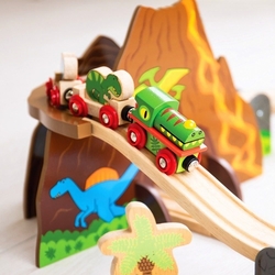  Bigjigs Rail Dřevěná vláčkodráha dinosauří