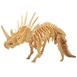 Dřevěné 3D puzzle skládačka dinosaurus - Styracosaurus