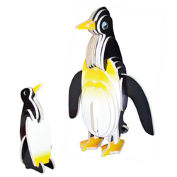 Dřevěné 3D puzzle dřevěná skládačka zvířata - Tučňáci