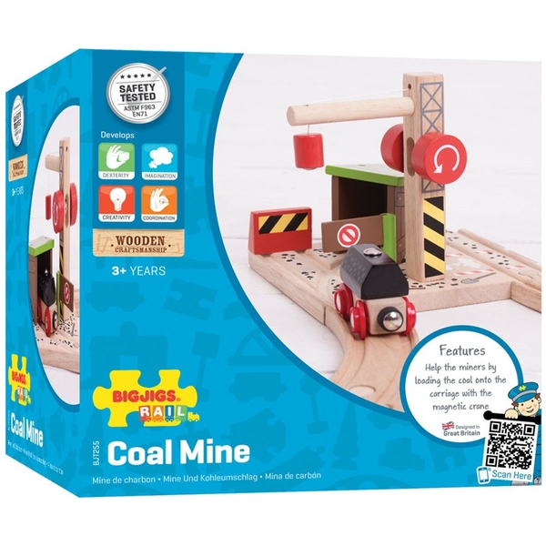 Uhelný důl s jeřábem